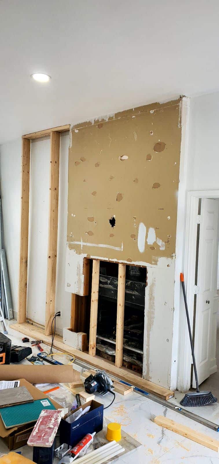 fireplace installation