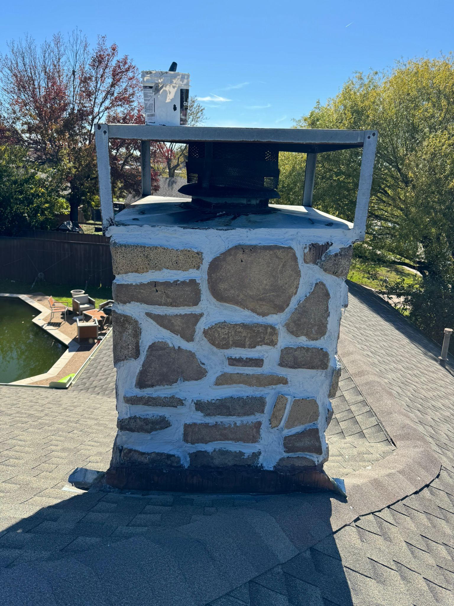 chimney repaired in Garland
