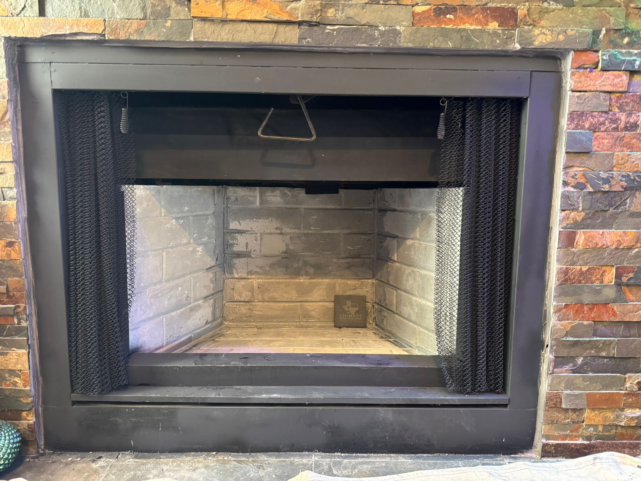 fireplace after maintenance and upgrade