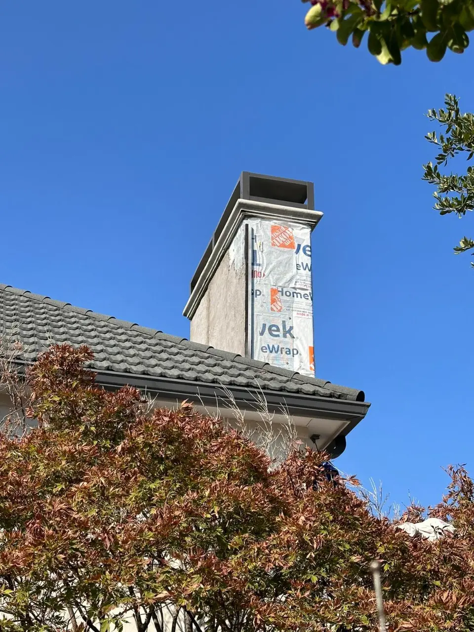modern chimney crown with new installation