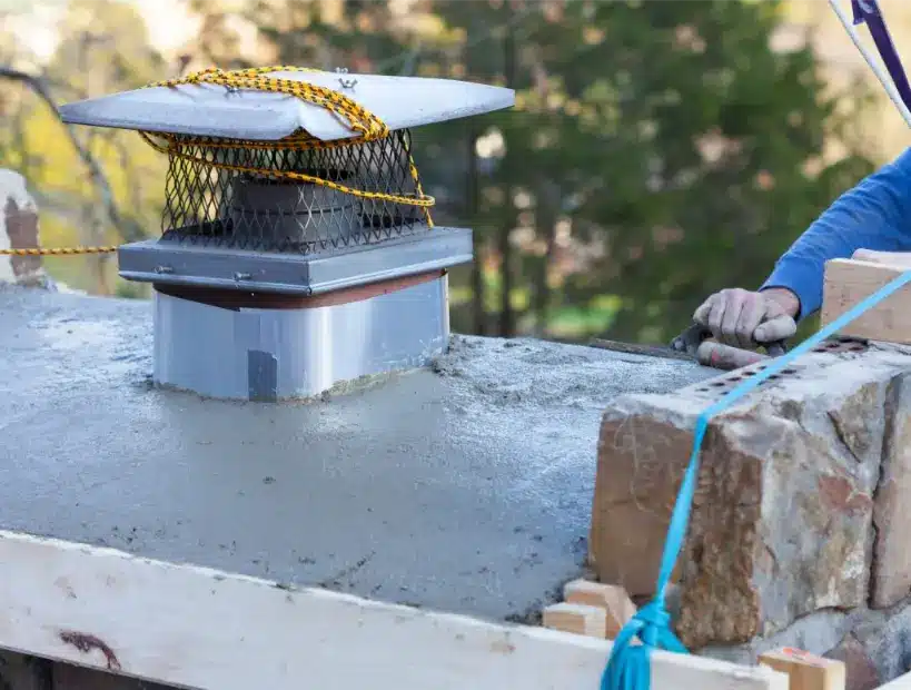 repairing a chimney crown